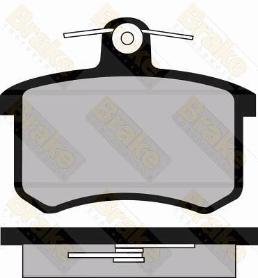 BRAKE ENGINEERING Комплект тормозных колодок, дисковый тормоз PA402